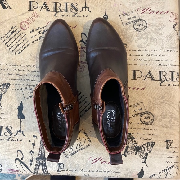 Regarde Le Ciel Leather Patchwork Ankle Bootie 9 - Picture 9 of 15